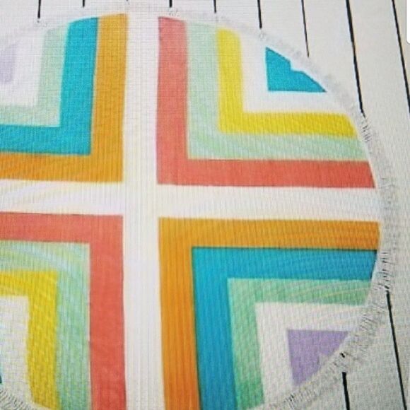COPY - Bar III 60" Round Microfiber Beach Towel S… - Picture 1 of 2